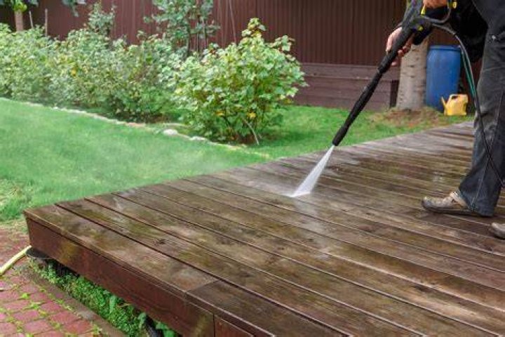 How do you clean between deck boards
