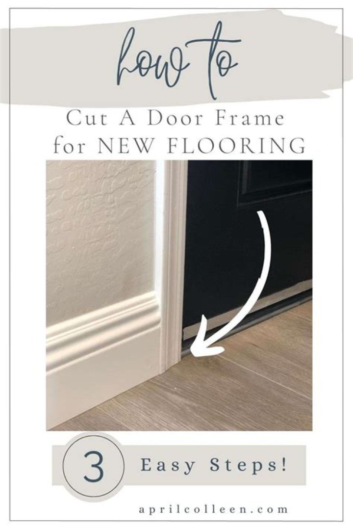 How do you cut a door frame for tile