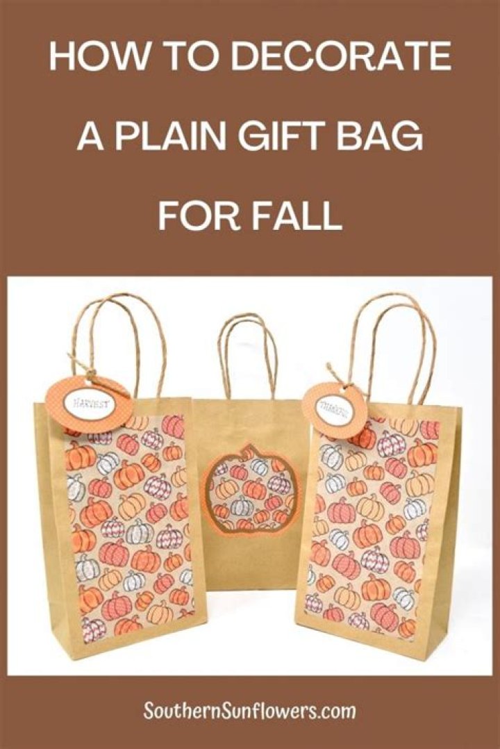 How do you decorate a plain gift bag