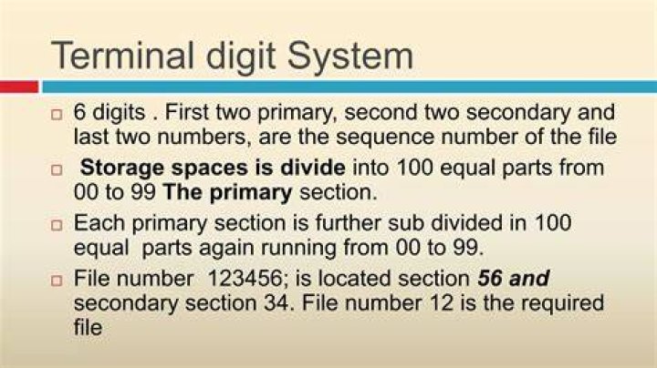 How do you do terminal digit numeric