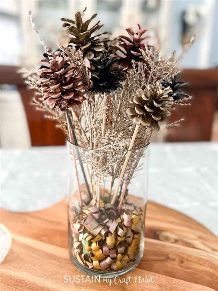 How do you drill holes in pine cones