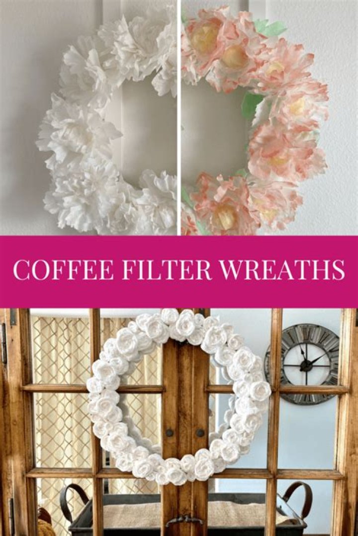 How do you dye coffee filter wreaths