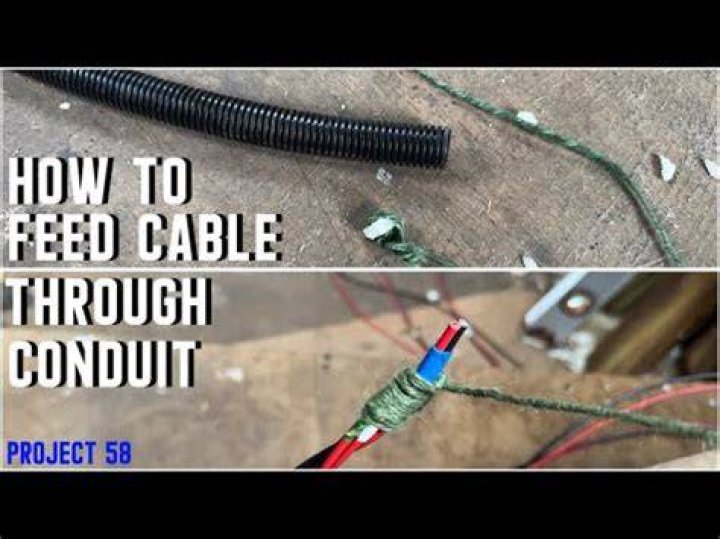 How do you feed cable through a pipe