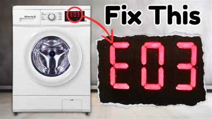 How do you fix e03 on a candy washer