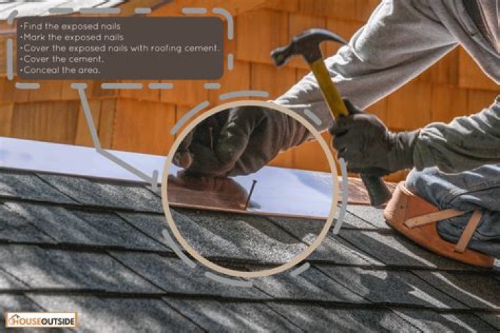 How do you fix exposed roofing nails