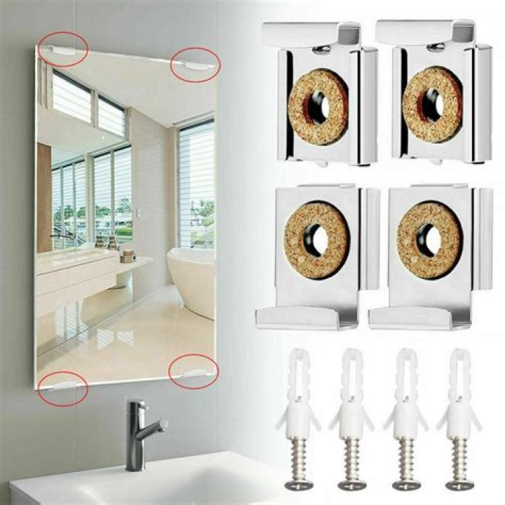 How do you frame a mirror with clips