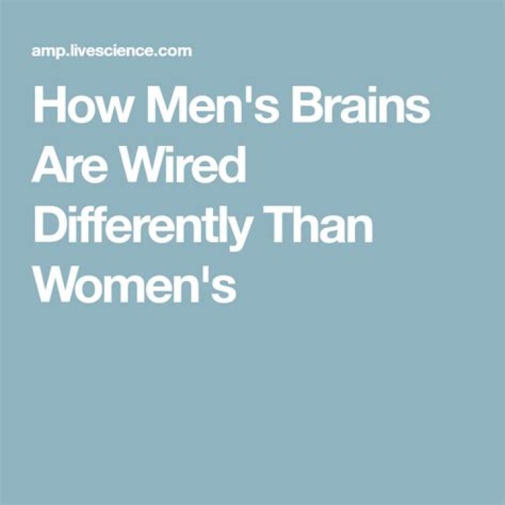 How mens brains are wired differently