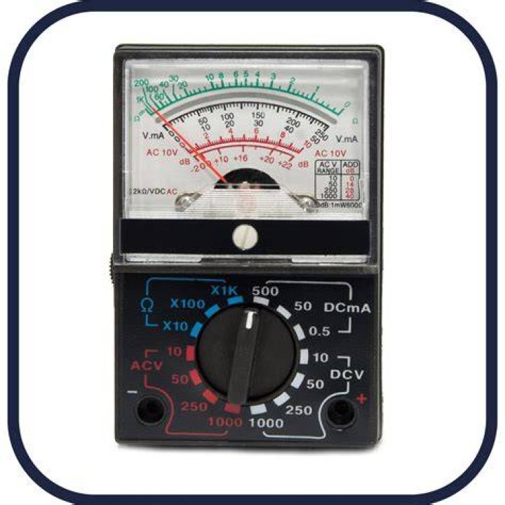 What is the first step in using an analog ohmmeter